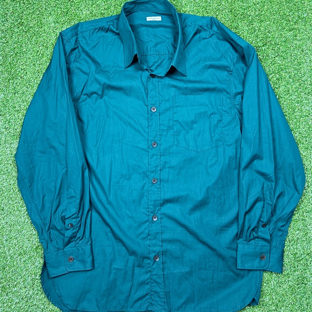 Dries Van Noten Teal Casual Button-Down Shirt